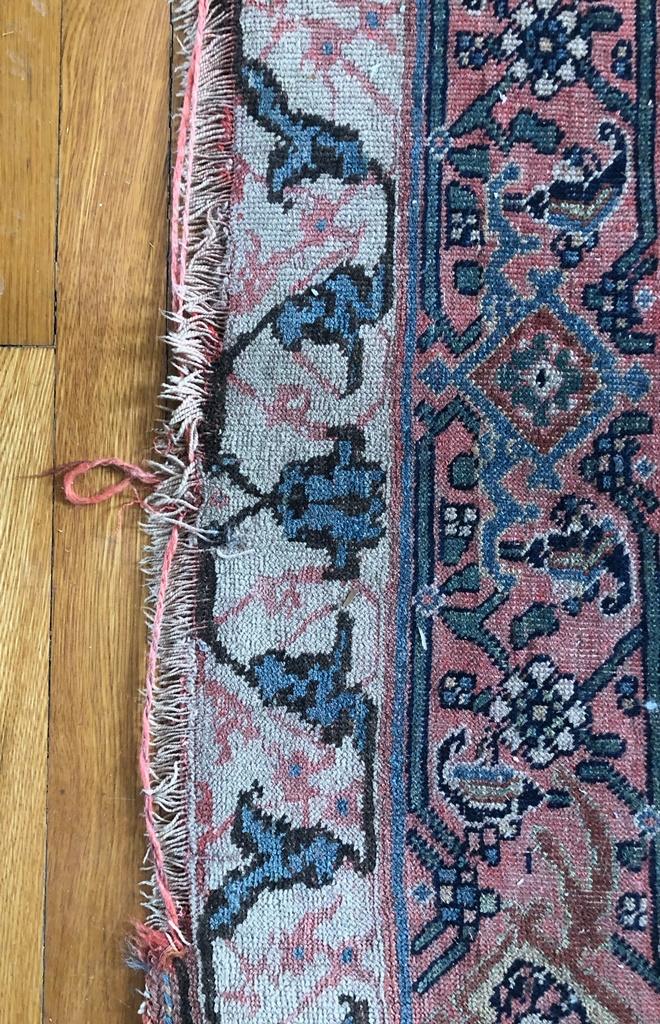 Bidjar Persian Rug - 11'x7'8", Abrash & Fading Color, Missing End