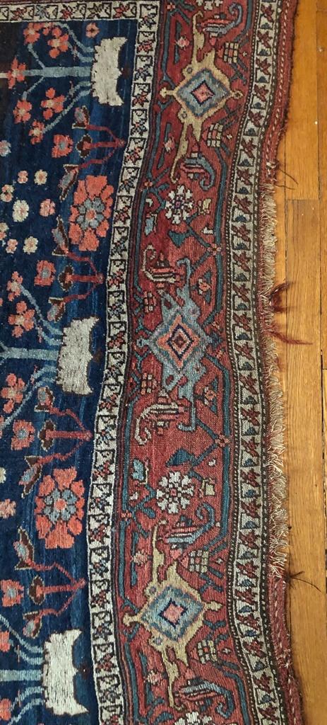 Bidjar Persian Rug - 9'3"x5'6" Very Worn, Ends Missing