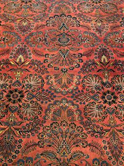 Kashan Rug - 13'3"x10'3", Low Pile & Overall Wear