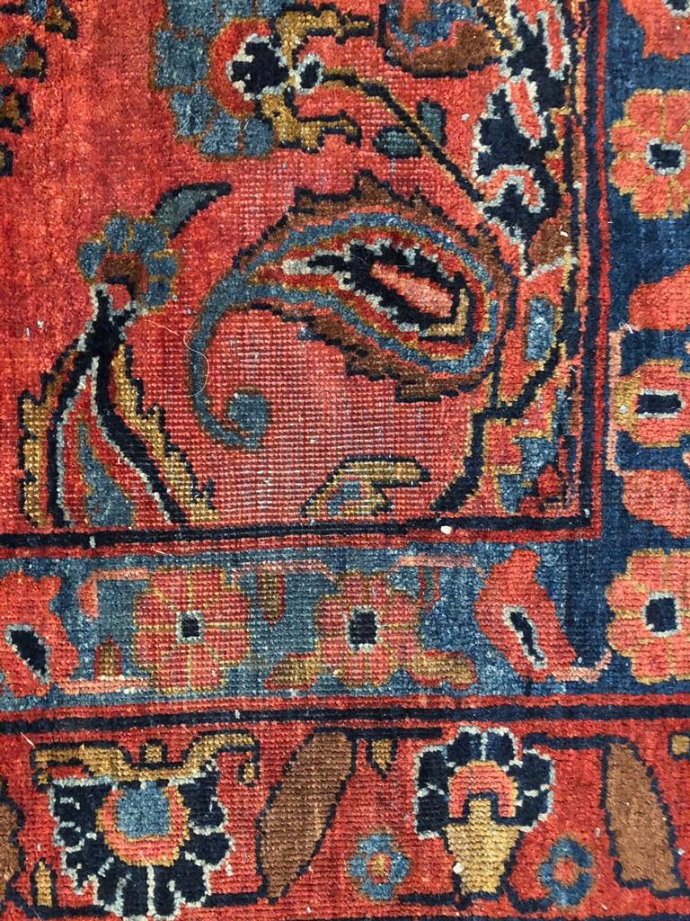 Kashan Rug - 13'3"x10'3", Low Pile & Overall Wear