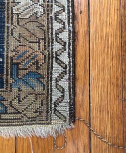 Russian Rug - 2'8"x2'1", W/ Blue Background