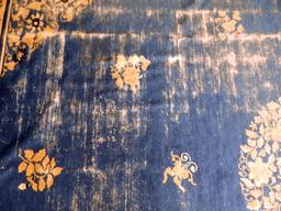 Chinese Rug - 11'3"x8'11", Light Blue Background, Much Overall Wear