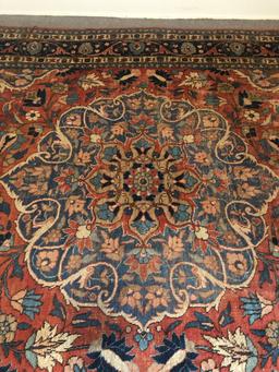 Bidjar Persian Rug - 13'2"x8'7", Overall Wear W/ Damage