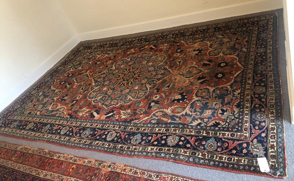 Bidjar Persian Rug - 13'2"x8'7", Overall Wear W/ Damage