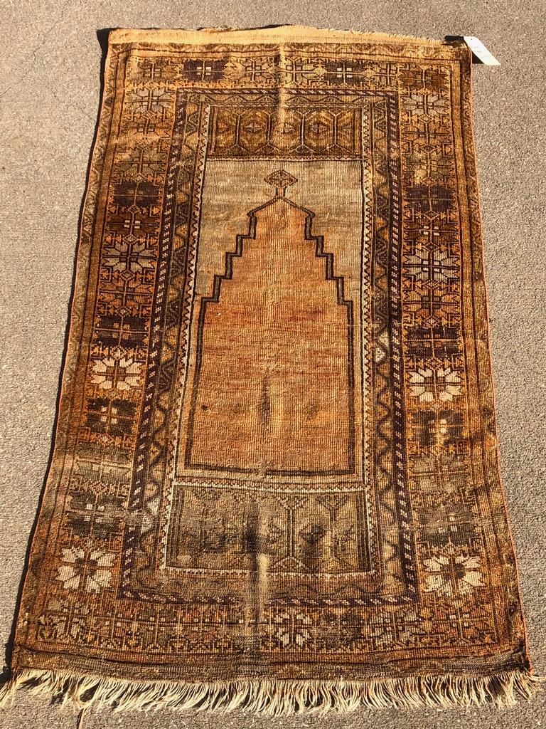 Anatolian Turkish Rug - 6'x3'2", W/ Abrash & Overall Wear