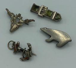 4 Pins - Sterling, Scottish Agate, Etc.