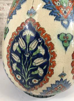 Beautiful Large Hand Painted Vase - 26", Signed