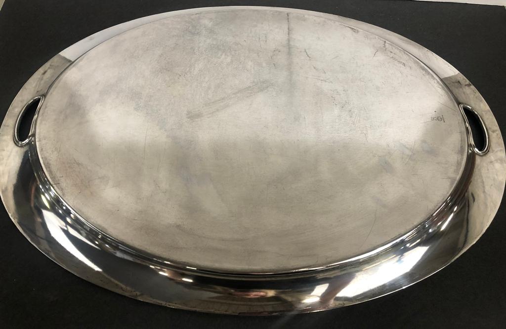 Large Oval Silverplated Tray - Gorham, 24"x17"