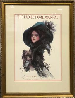 4 Framed Reprints Of Ladies Home Journal Covers - 17"x20"