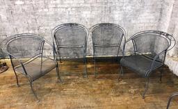 4 Woodard Iron Chairs - 26"x27"x30" - LOCAL PICKUP ONLY