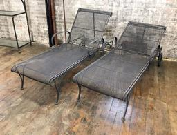 2 Woodard Iron Chaise Loungers - 28"x72" - LOCAL PICKUP ONLY