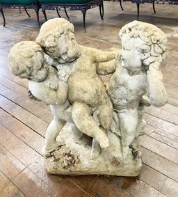 Cast Concrete Figure (3 Putti) - 19"x22"