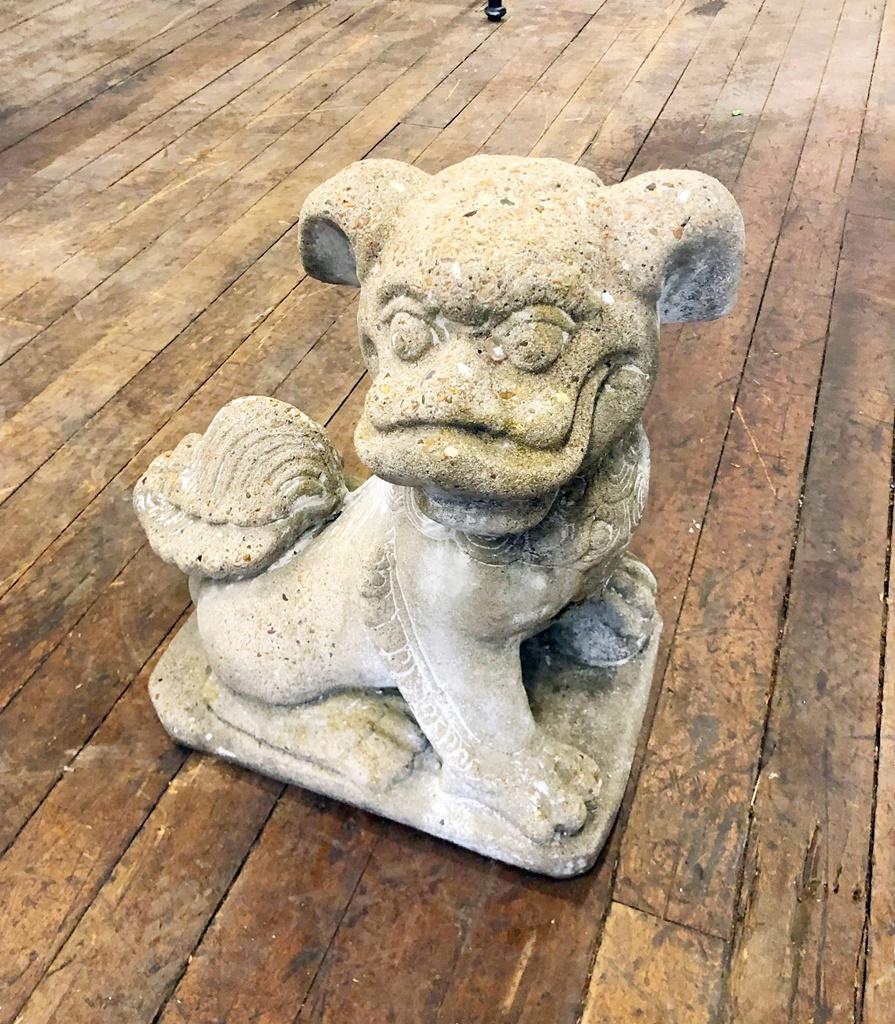 Foo Dog Concrete Figure - 17"x18"