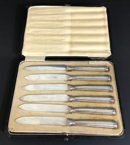 Set Of 6 Sterling Knives - In Original Box, 4.92 Ozt