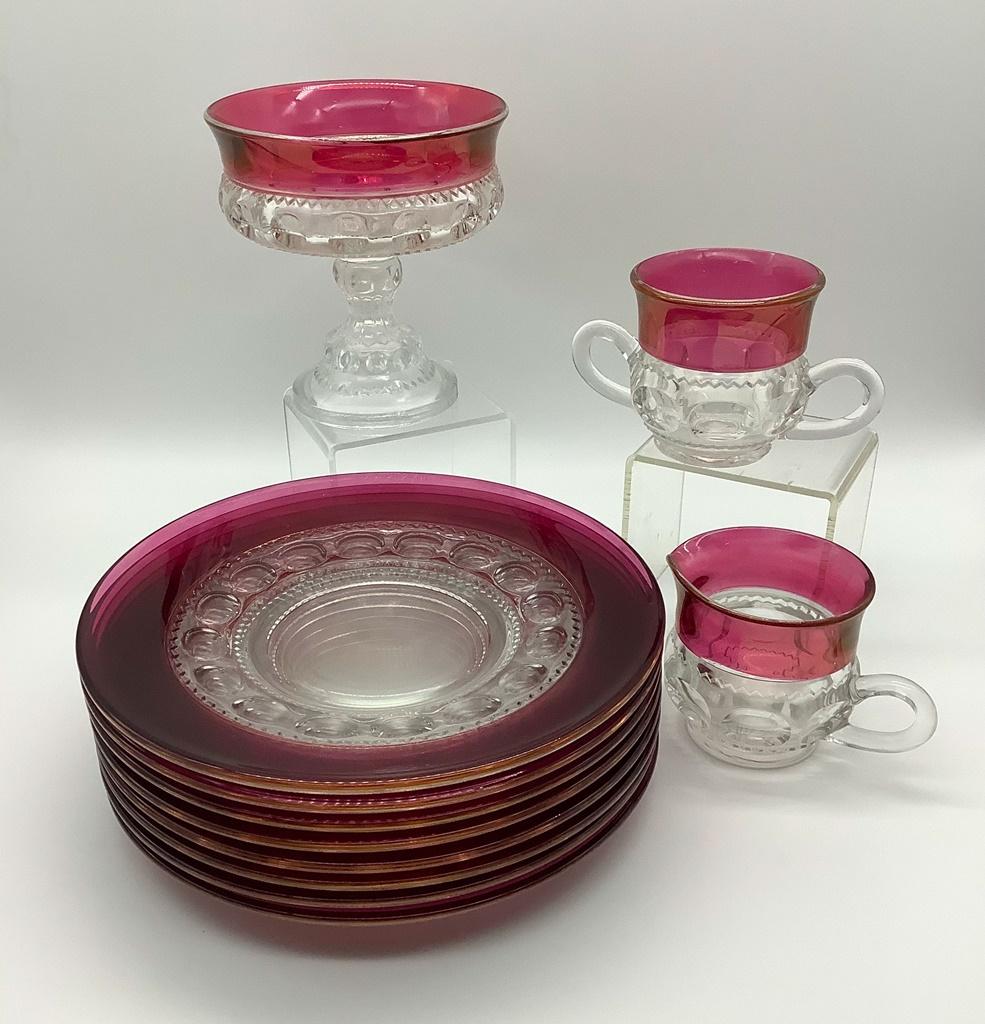 25 Pieces King's Crown Glassware