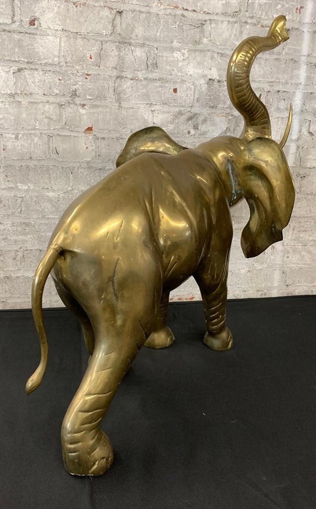 Extra Large Brass Elephant - 28"x27"