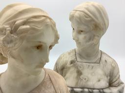 2 Marble Busts - 8½" Tall