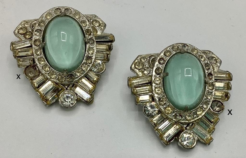 Vintage Bracelet;     Pair Vintage Whiting & Davis Earrings;     Sax Brooch