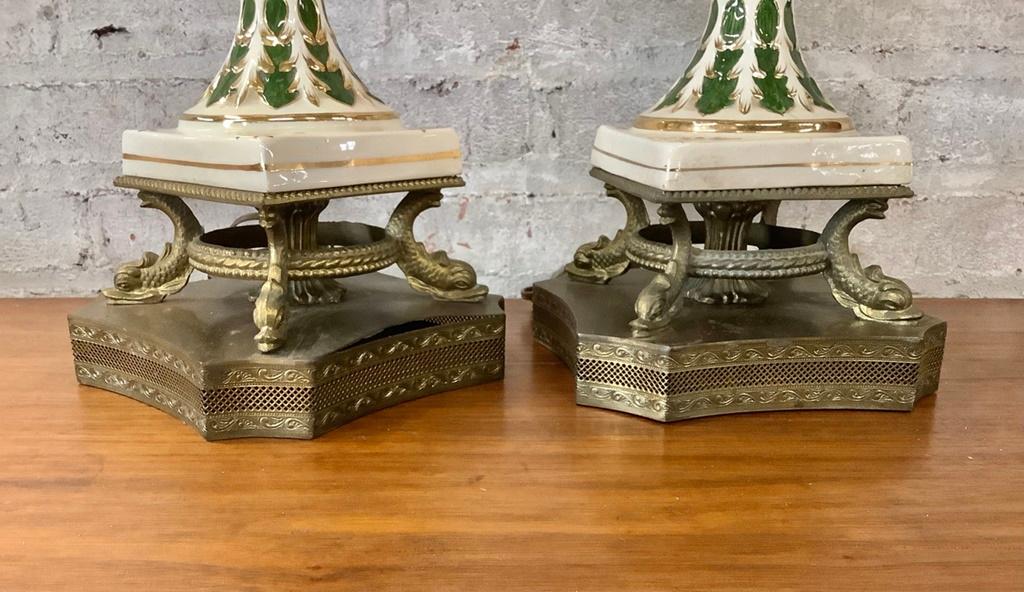 Pair Capodimonte Lamps