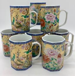 Set Of 8 High Quality Asian Inspired Mugs