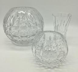 3 Crystal Vases