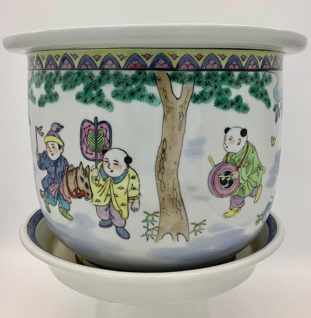 Asian Style Jardiniere - 12"x9½" Tall