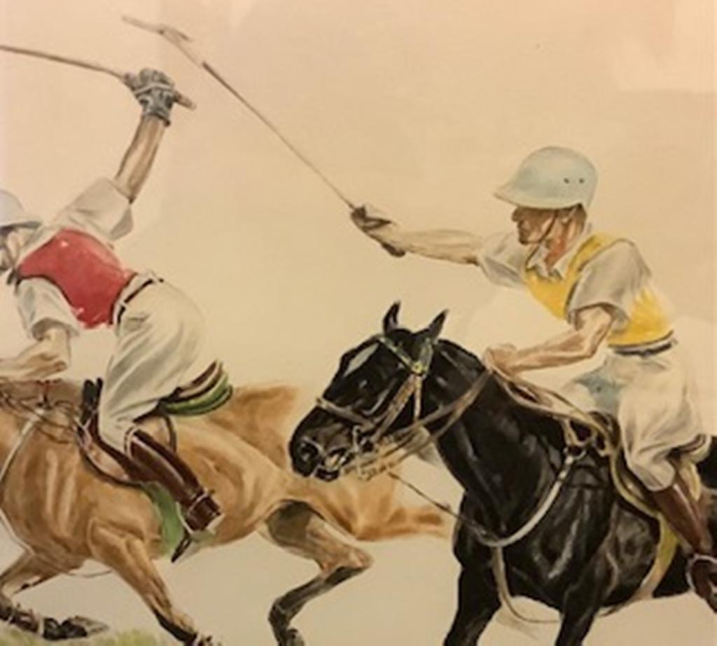 Louis Chaude Polo Lithograph - 26"x21"