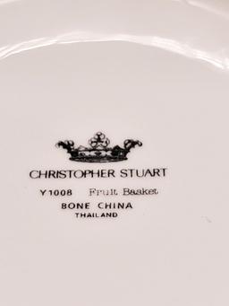 4 Nice Christopher Stuart Mugs;     3 Place Card Holders