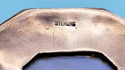 Sterling & Wedgwood Brooch - Circa 1890, Minor Hairline Crack