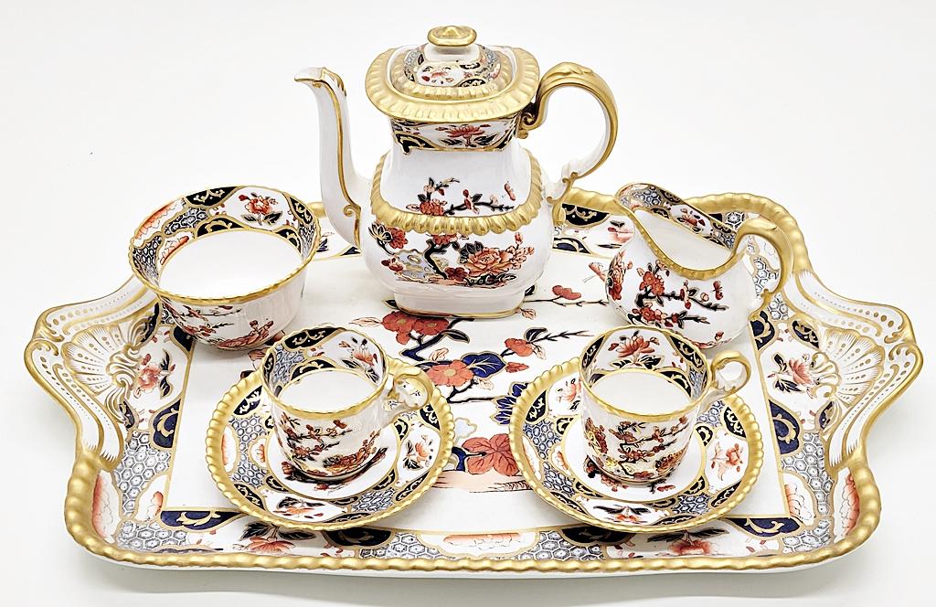 Copelands China England Tea Service - Gold Gilt Paint Is In Near Perfect Co