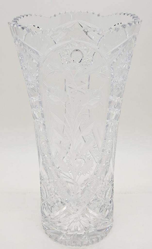 Huge Cut Crystal Vase - 14½"x8"