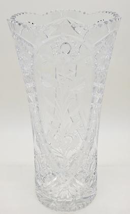 Huge Cut Crystal Vase - 14½"x8"