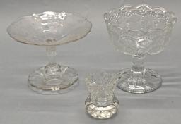 8 Pieces Glass - Includes 15" Cut Glass Platter, 12¾" Elegant Glass Bowl, E