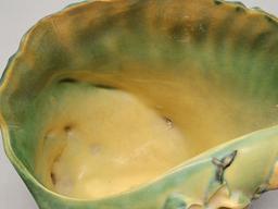 Roseville Pottery Magnolia Green Conch Shell - 454-8