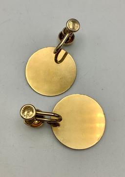 Tivol 50th Anniversary Commemorative Earrings 1904-1954 (1/20 12kt)