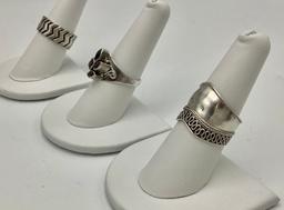 7 Sterling Rings - Sizes 8 & 8½ (1.68 Ozt Total Weight)
