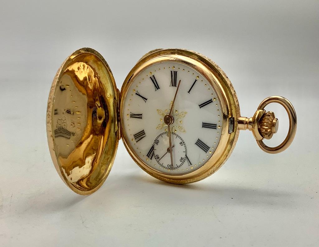 14kt Grand Diplone D'Honneur Pocket Watch - 1¼"x1¾" (22.8g Total Weight)