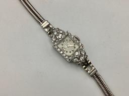 14kt Hamilton Watch W/ Diamonds - 6¾" (23.1g Total Weight)