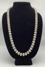 Sterling Strand Of Navajo Pearls - 30" (3.5g Total Weight)