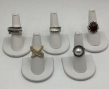 5 Sterling Rings - Size 7½ (1.48g Total Weight)
