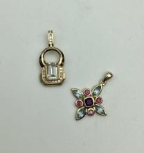 14kt Pendant With Diamonds W/ Removable CZ (4.6ozt Total Weight);     10kt