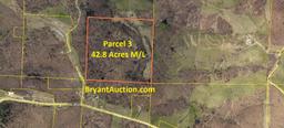 Parcel 3: 42.8 Acres M/L (See parcel map)