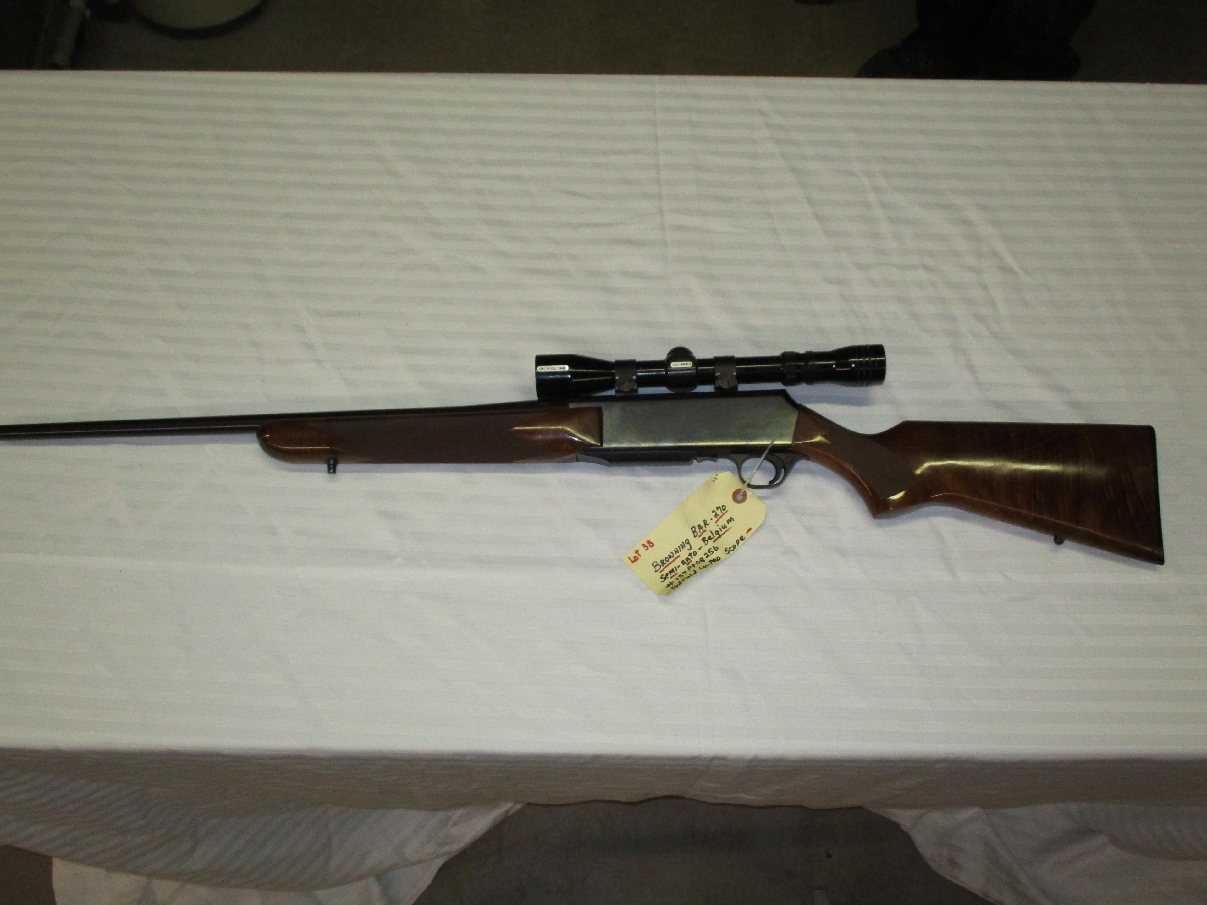 Browning BAR .270 semi auto made in Belgium Redfield lo pro scope ser. 137PT08256