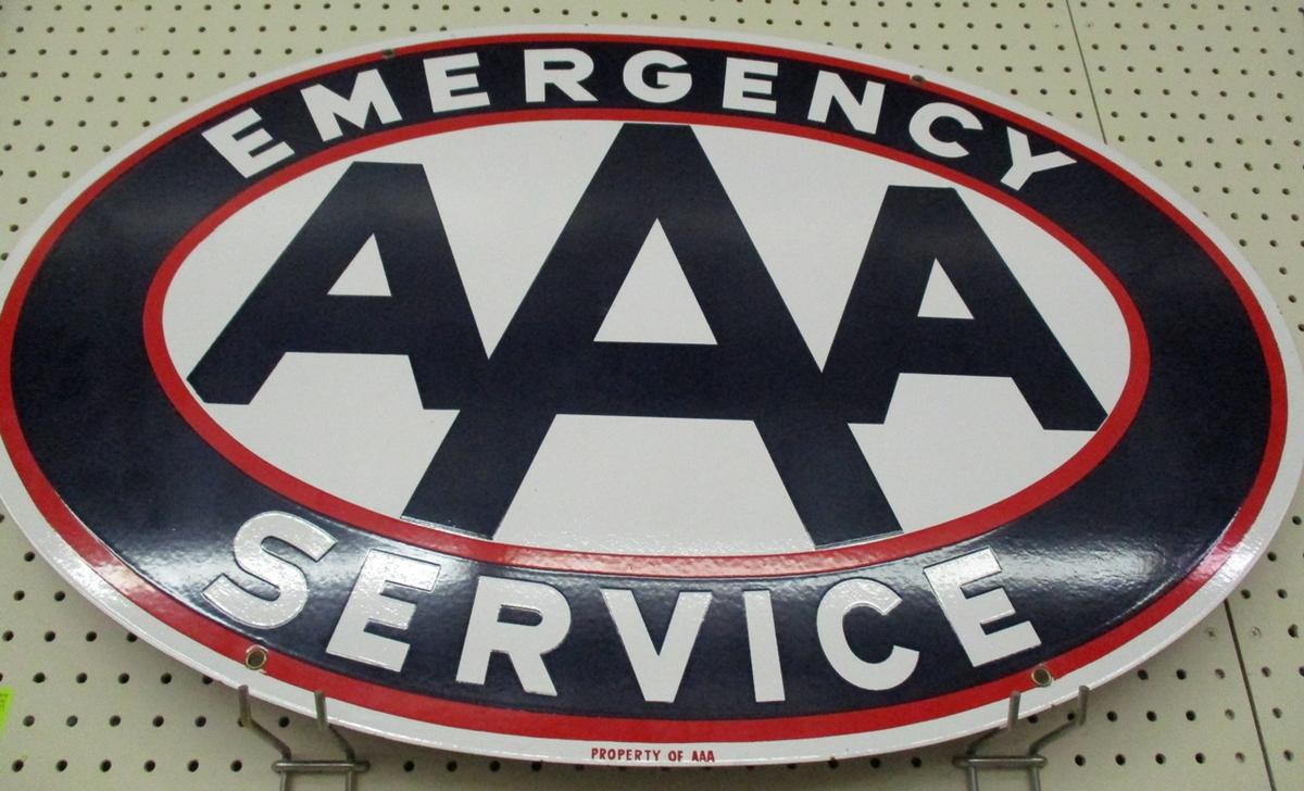 AAA Sign Porcerlain two sided