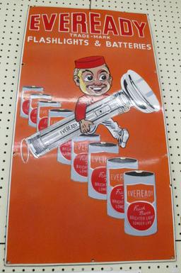 Eveready Battery Sign Porcelain (rare color)