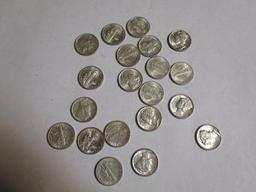 Mercury Dimes 1940's (20 Coins) All BU-FSB