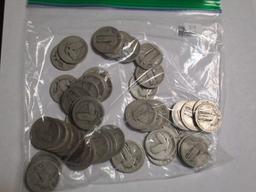 Silver Standing Liberty 25 Cent No Date (50 Coins)