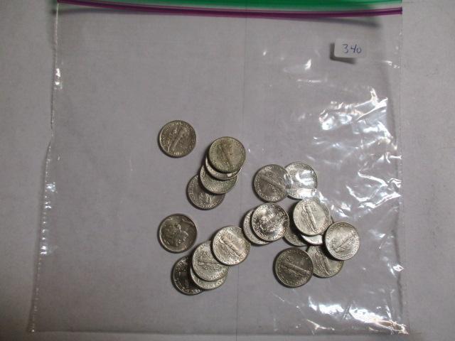 Mercury Dimes 1940's (20 Coins) All BU-FSB