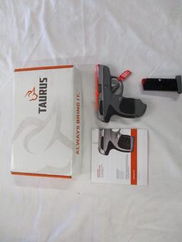 Taurus Spectrom .380 Stainless Slide Gray Gun Black Grips NIB ser. 1F123480