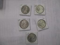 Morgan Silver Dollars (2) 1896, 1897, (2) 1898